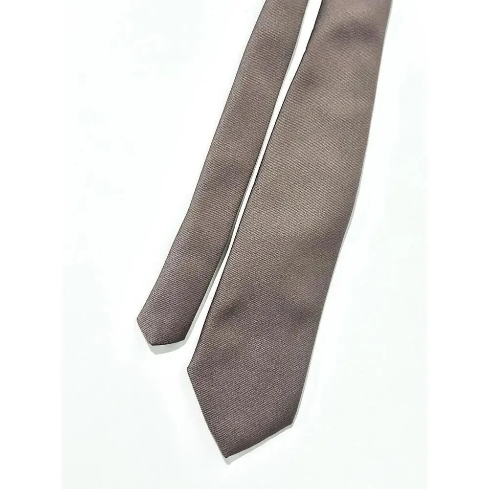 Vintage Dino Orsini Mens Tie Brown Necktie Size XL 90% Polyester 10% Silk